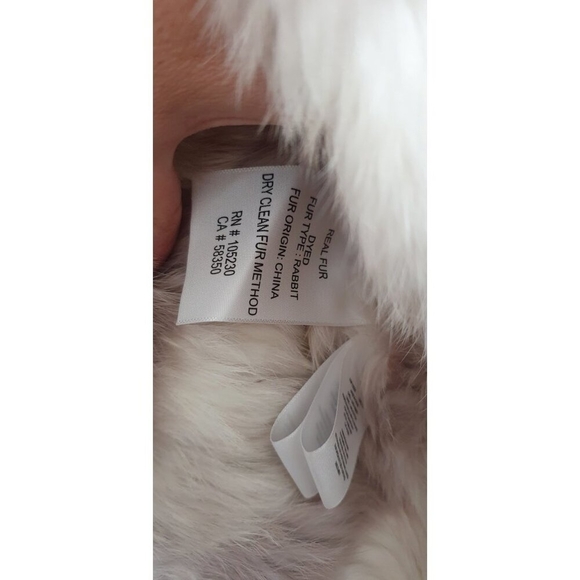 Joie Toshi Rabbit Fur Chevron Jacket Size S - Picture 9 of 12